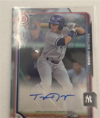 2015 Bowman #PA-TD Taylor Dugas Paper Prospect Retail Autographs Silver — front