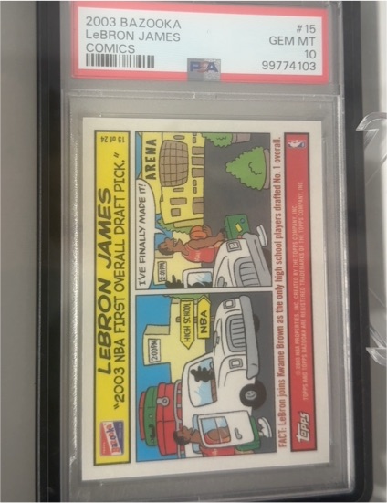 2003 Topps Bazooka Comics #15 LeBron James — front