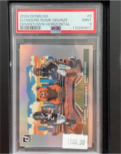 2024 Donruss #5 DJ Moore/Rome Odunze Downtown! Horizontal — front