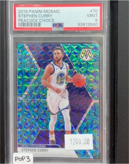 2019 Panini Mosaic #70 Stephen Curry Peacock Choice — front