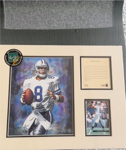 1994 Kelly Russell Studios Troy Aikman Dallas Cowboys Lithograph — front