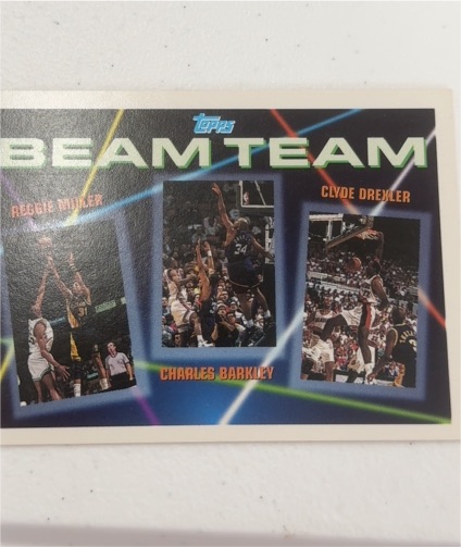 1992-93 Topps Beam Team #1 Reggie Miller / Charles Barkley / Clyde Drexler — front