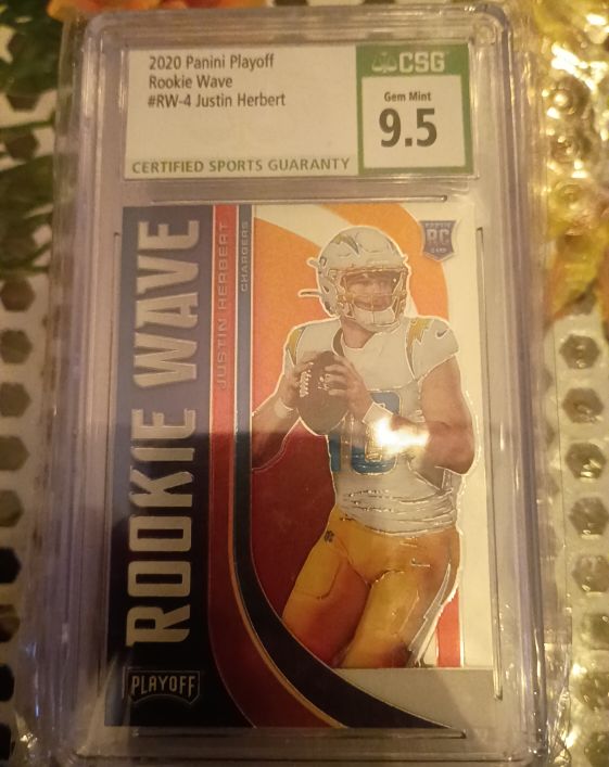 2020 Panini Playoff Rookie Wave #RW-4 Justin Herbert — front