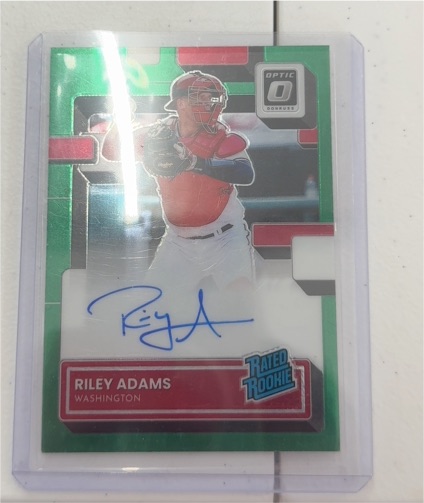 2022 Donruss Optic Rated Rookie Signatures #RRS-RA Riley Adams — front