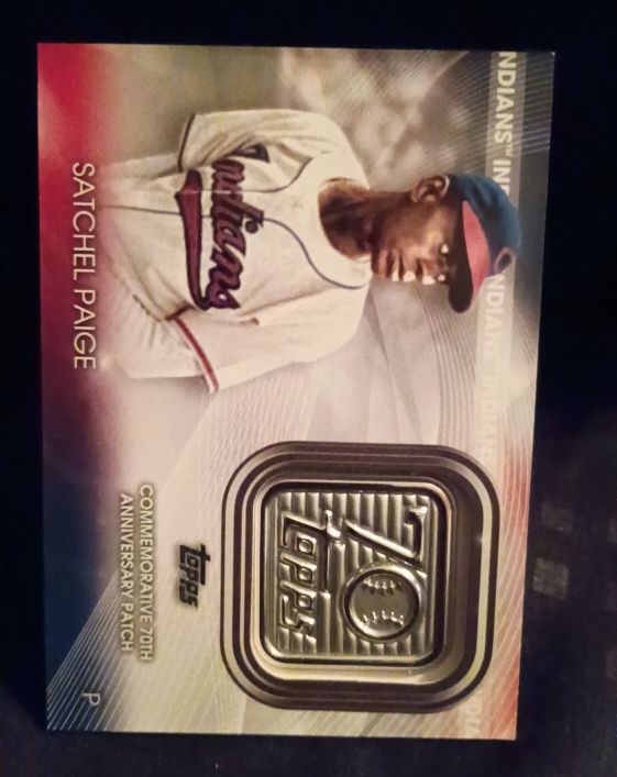 2021 Topps Commemorative 70th Anniversary Patch #T70P-SP Satchel Paige — front