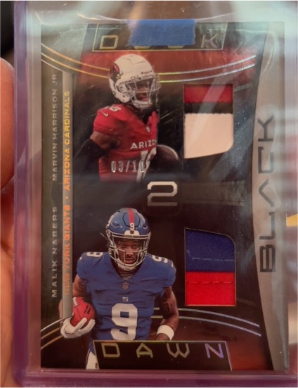 2024 Panini Black - Dusk 2 Dawn #D2-DMHJMN Malik Nabers, Marvin Harrison Jr. — front