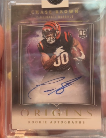2023 Panini Origins Chase Brown Rookie Autographs — front