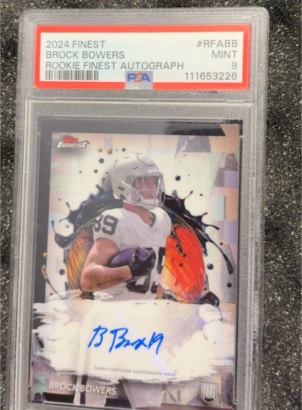 2024 Topps Finest #RFABB Brock Bowers Rookie Finest Autograph — front