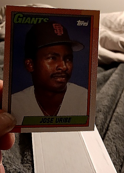 1990 Topps #472 Jose Uribe — front
