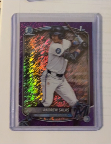 2025 Bowman Chrome #BCP-156 Andrew Salas — front