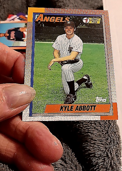 1990 Topps #444 Kyle Abbott — back
