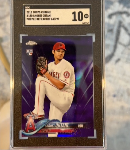 2018 Topps Chrome #150 Shohei Ohtani Purple Refractor — front