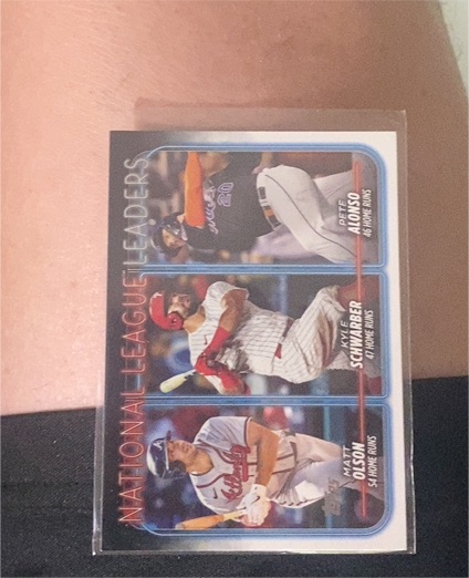 2024 Topps Series 1 #260 Matt Olson / Kyle Schwarber / Pete Alonso — front