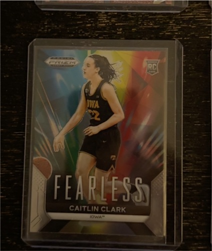 2024 Panini Prizm Draft Picks #24 Caitlin Clark Fearless Rookie RC — front