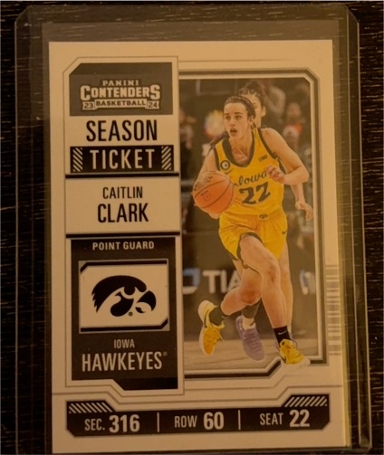 2024 Panini Caitlin Clark Collection Contenders Season Ticket #CC2 Caitlin Clark — front