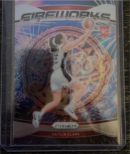 2024 Panini Prizm WNBA Fireworks #13 Caitlin Clark — front