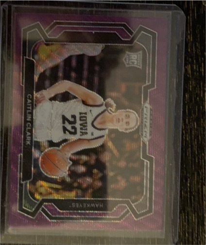 2024 Panini Prizm Draft Picks #57 Caitlin Clark Variation Purple Wave Prizm Rookie — front