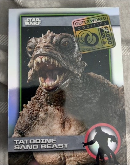 2025 Topps Chrome Star Wars Outer World Oddities #UO-17 Tatooine Sand Beast — front