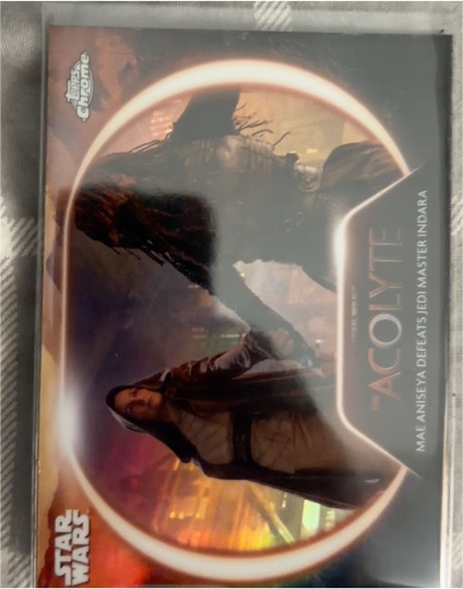 2025 Topps Chrome Star Wars #AC-1 Mae Aniseya Defeats Jedi Master Indara — front