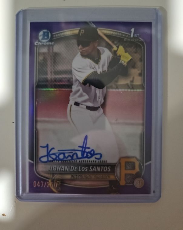 2025 Bowman Chrome #CPA-JDLS Johan De Los Santos — front