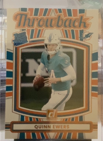 2025 Donruss Rated Rookie Throwback #4 Quinn Ewers — front
