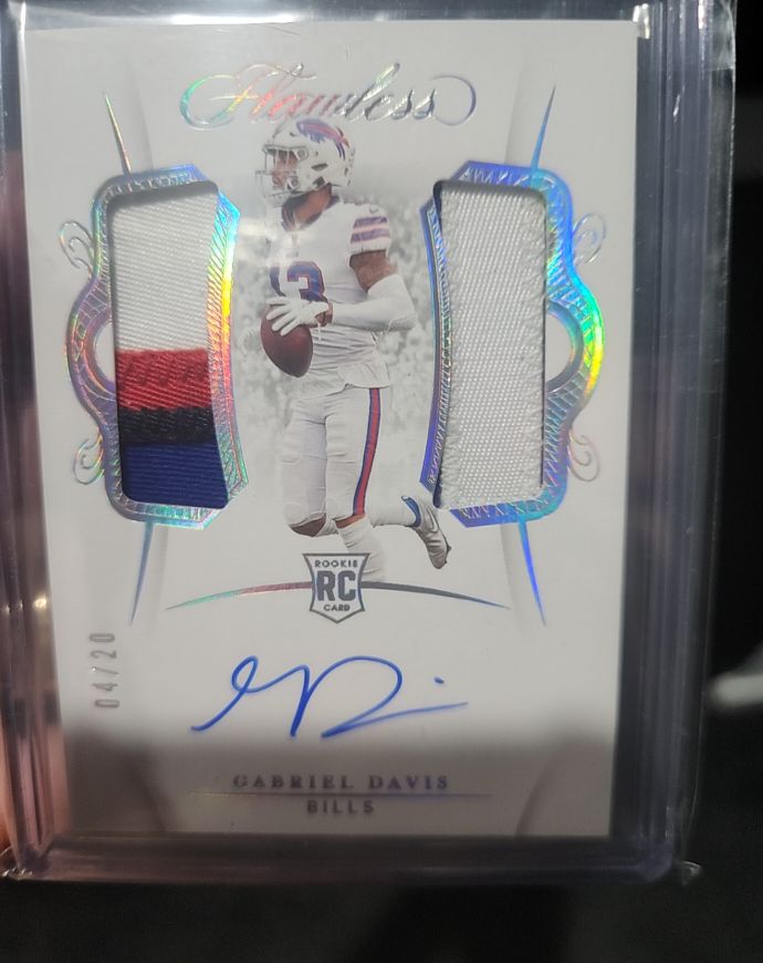 2020 Panini Flawless Football Dual Rookie Patch Auto #RDPA-GD Gabriel Davis — front