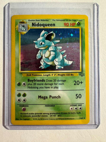 1999 Pokémon Jungle #7 Nidoqueen — front