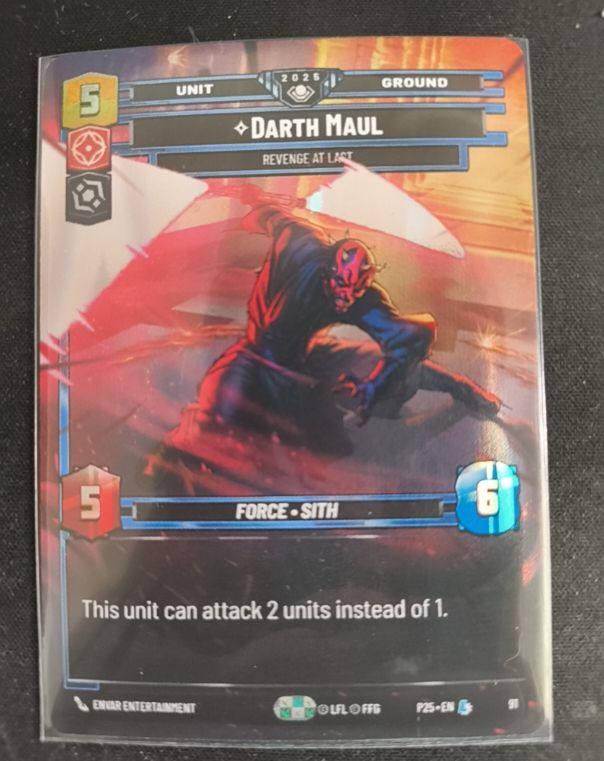 2025 Star Wars Unlimited #91 Darth Maul Revenge at Last — front