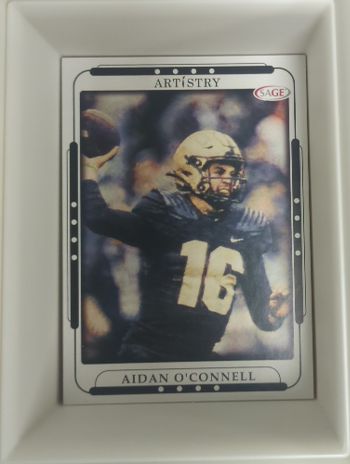2023 Sage Artistry Silver #6 Aidan O'Connell — front