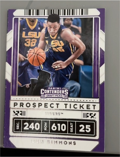 2020 Panini Contenders Draft Picks #14 Ben Simmons — front