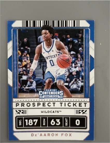 2020 Panini Contenders Draft Picks #22 De'Aaron Fox — front