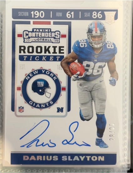 2019 Panini Contenders Rookie Ticket #271 Darius Slayton — front