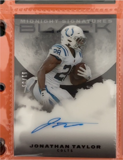 2021 Panini Black Midnight Signatures #Jonathan Taylor — front