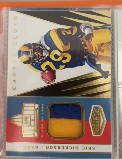 2023 Panini Immaculate Collection Eric Dickerson Canton Cloth Patch #CLOTH-23 — front