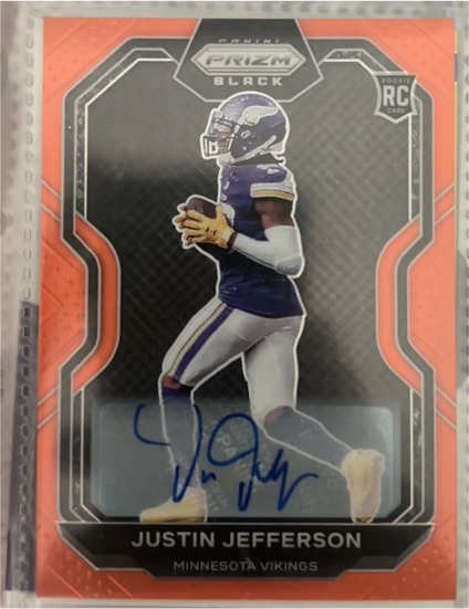 2020 Panini Chronicles Prizm Black #PB-9 Justin Jefferson — front