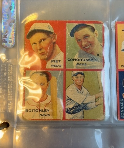 1935 Goudey 4-in-1 #1H Piet/Comorosky/Bottomley/Adams — front