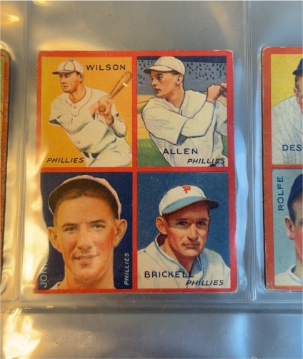 1935 Goudey 4-in-1 #6C Wilson/Allen/Jonnard/Brickell — front