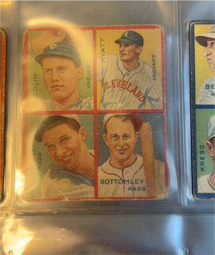 1935 Goudey 4-in-1 #6B Hudlin / Myatt / Comorosky / Bottomley — front