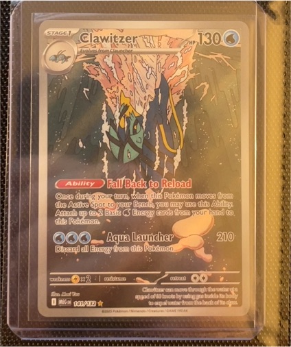 2025 Pokémon Mega Evolution #141 Clawitzer — front