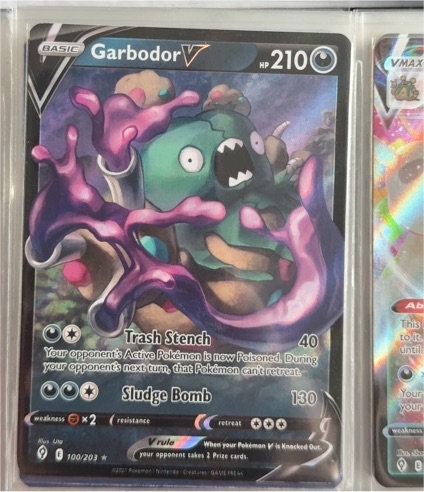 2021 Pokémon SWSH07: Evolving Skies #100 Garbodor V — front