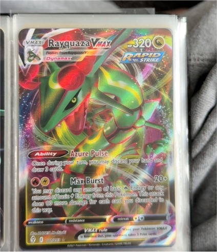 2021 Pokémon Evolving Skies #111 Rayquaza VMAX — front