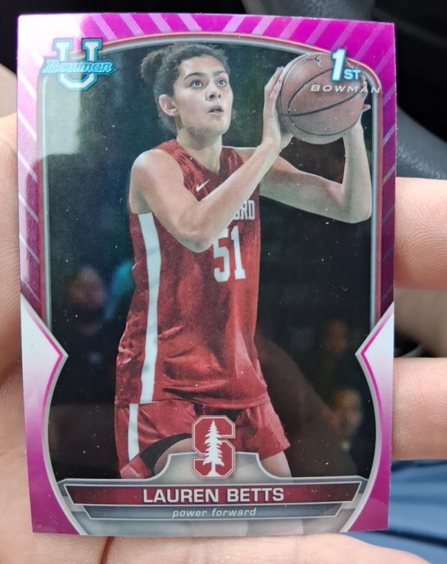 2022-23 Bowman University Chrome #49 Lauren Betts — front