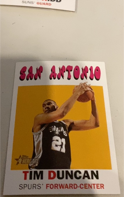 2000-01 Topps Heritage #4 Tim Duncan — front
