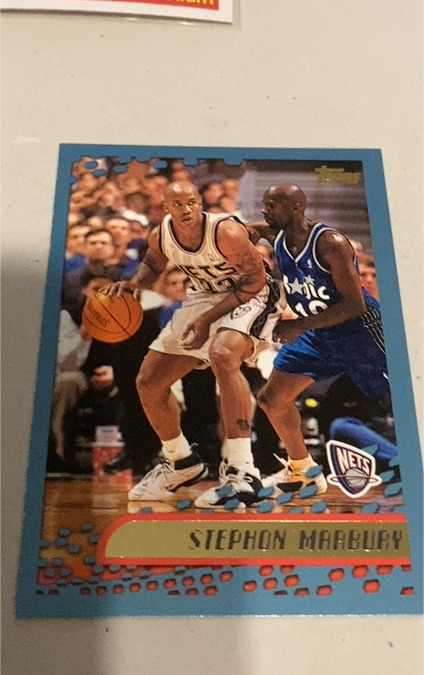 2001-02 Topps #90 Stephon Marbury New Jersey Nets — front