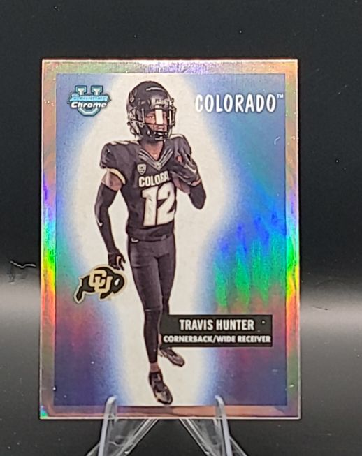 2023 Bowman University Chrome 1955 Bowman Football #55BF-10 Travis Hunter — front