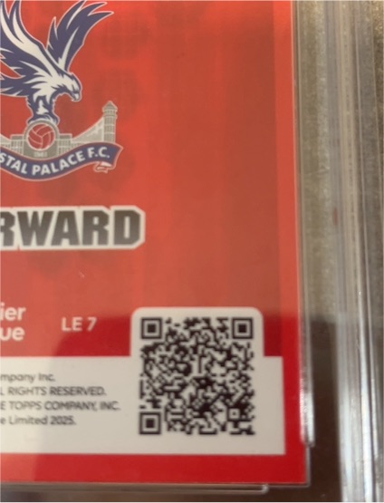 2026 Topps Premier League Crystal Palace F.C. LE 7 — front