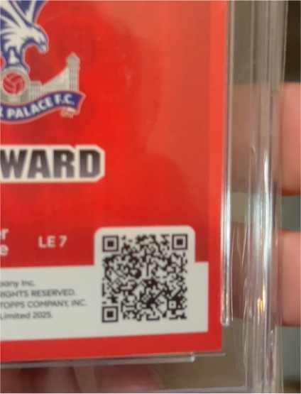 2025 Topps Crystal Palace F.C. LE 7 Soccer Card — front