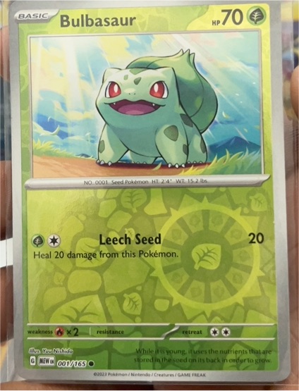 2023 Pokémon Scarlet & Violet 151 #001 Bulbasaur — front