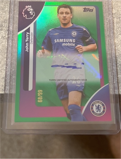 2025-26 Topps Premier League #68 John Terry Green Foil Autograph — front