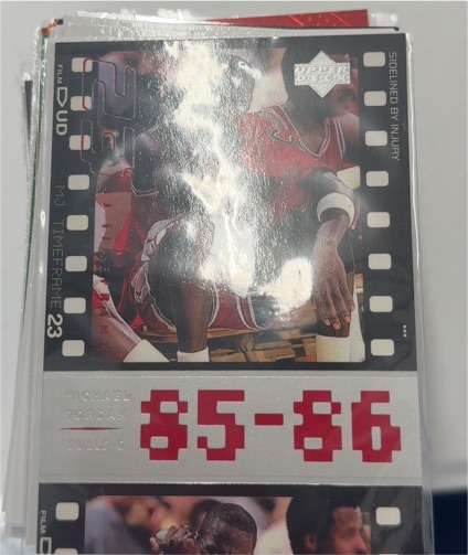 1998 Upper Deck Michael Jordan Time Frame 85-86 Sidelined by Injury #7 — front